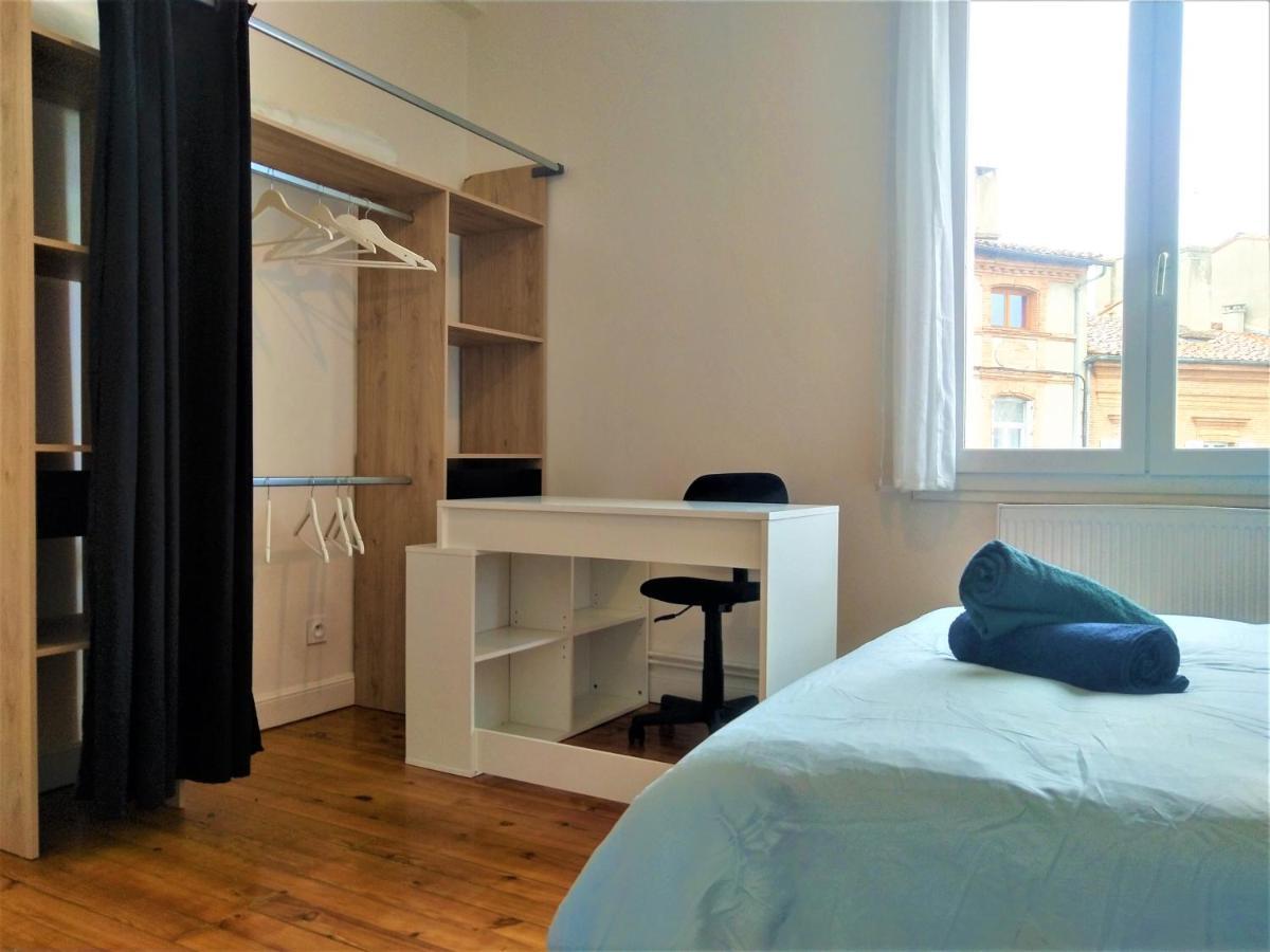 Chambre Privee Et Spacieuse Au Sein D'Un Logement Partage - Central, Quartier Villebourbon - 3 Chambres Doubles - 2 Balcons - Places De Stationnements Gratuites - 5 Min A Pied Gare Et Hypercentre Montauban Exterior foto