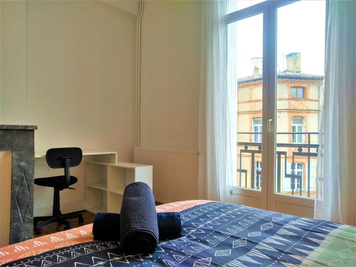 Chambre Privee Et Spacieuse Au Sein D'Un Logement Partage - Central, Quartier Villebourbon - 3 Chambres Doubles - 2 Balcons - Places De Stationnements Gratuites - 5 Min A Pied Gare Et Hypercentre Montauban Exterior foto